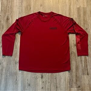 Men’s Under Armour Maroon Performance Long Sleeve Shirt - Loose Fit